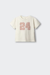 Springfield Kids Playera manga corta 24 flores ni&ntilde;a blanco