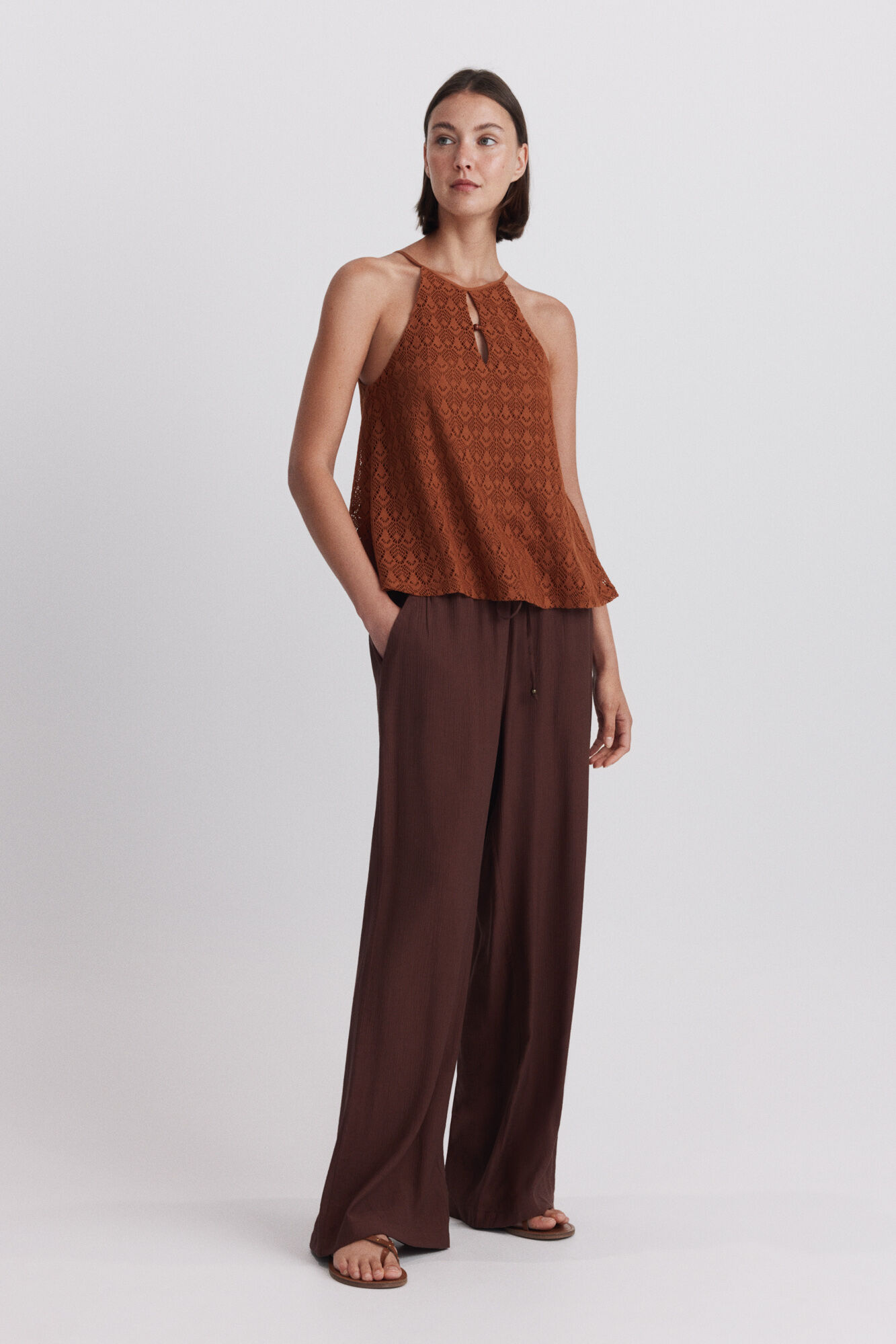 Springfield Playera halter bordada