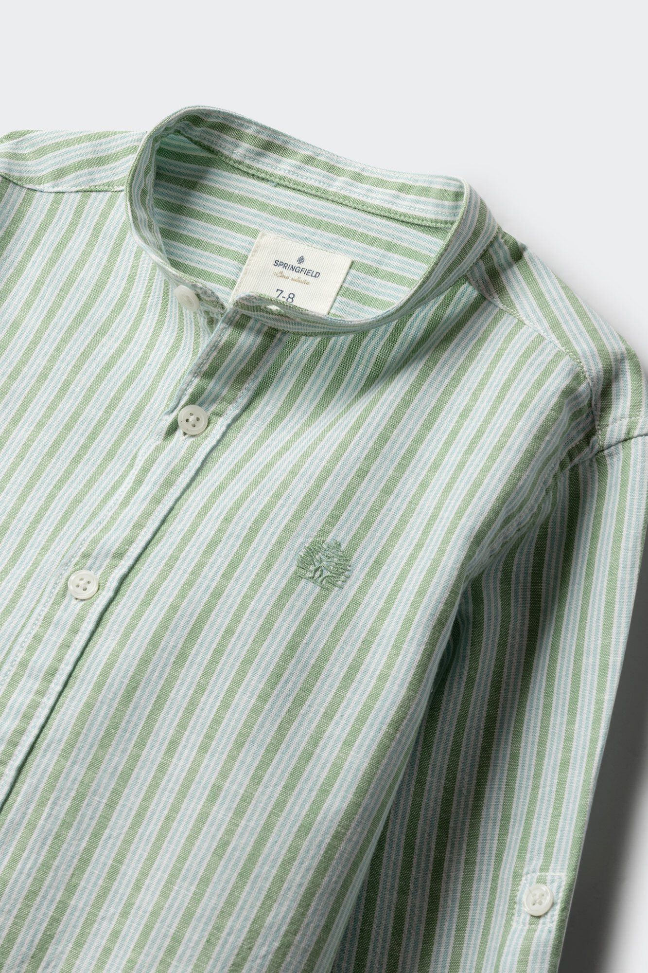 Springfield Kids Camisa de manga larga de rayas verde para ni&ntilde;o verde