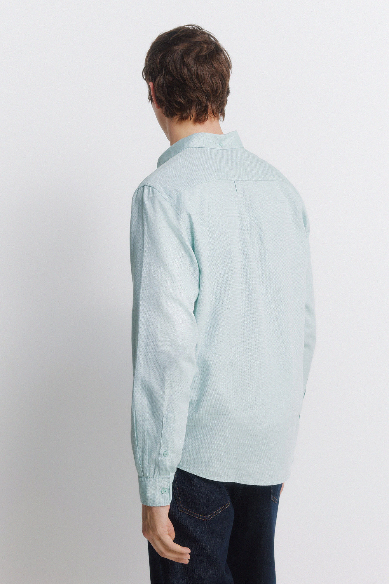 Springfield Camisa de estructura verde