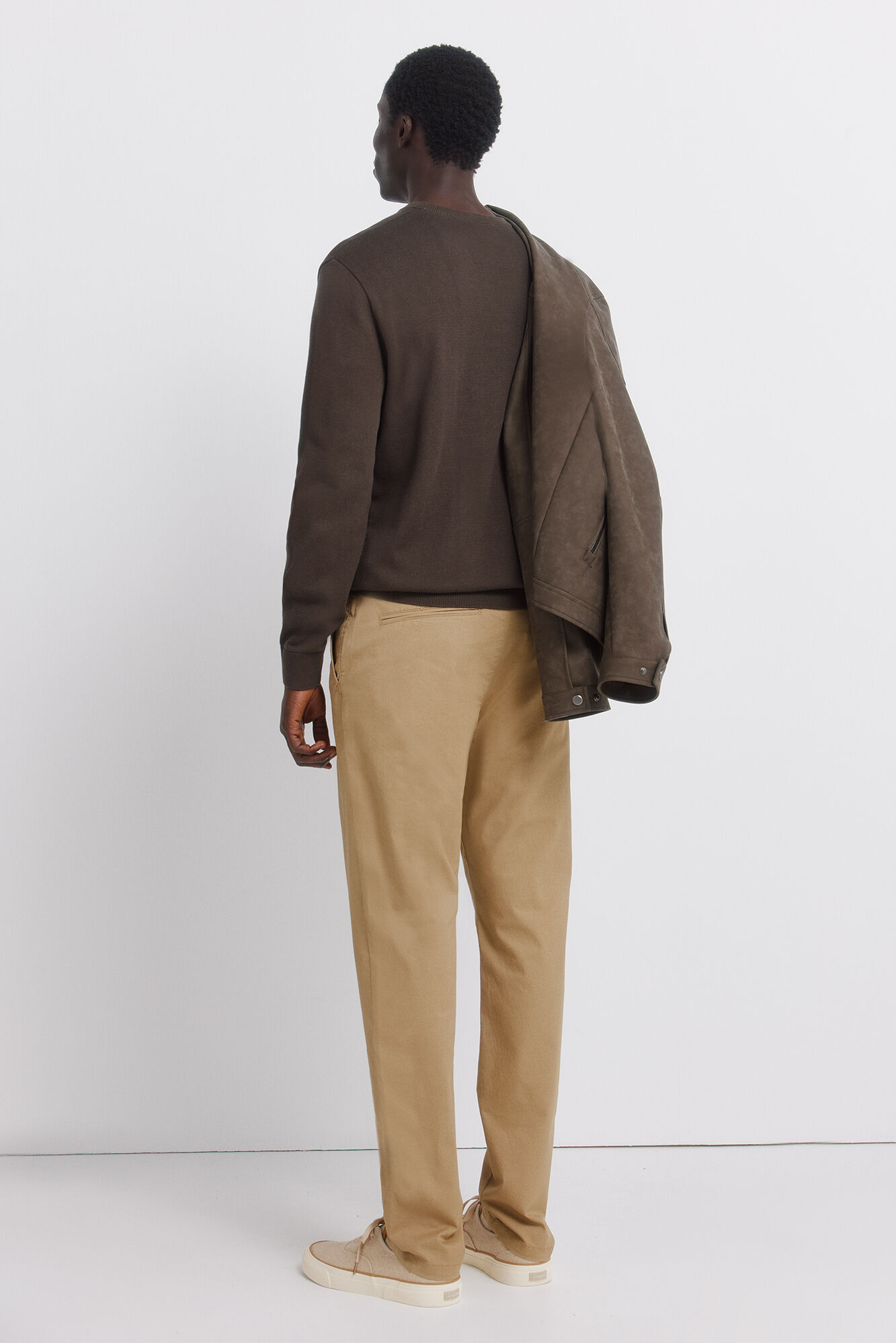 Springfield Pantal&oacute;n microestampado slim fit beige