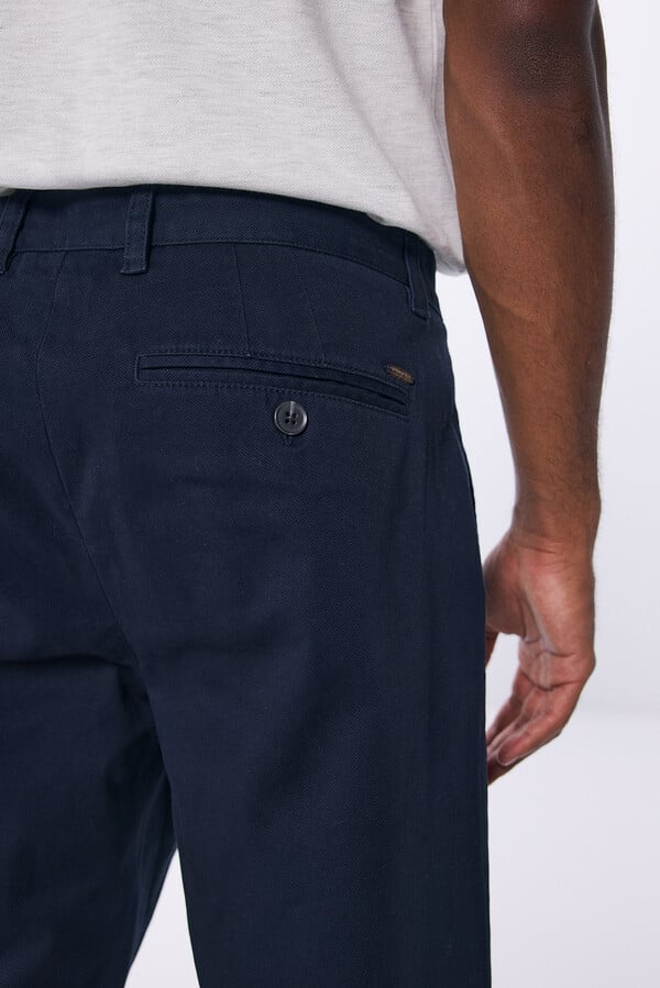 Springfield Pantalón chino vestir comfort slim fit azul