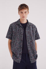 Springfield Camisa bowling manga corta estampada verde