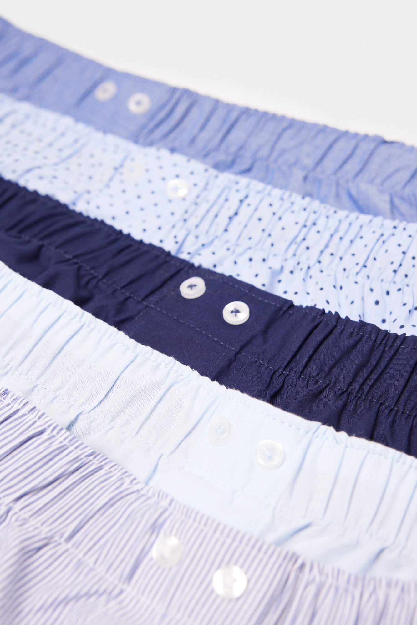 Springfield Pack 3 calzones en popel&iacute;n de algod&oacute;n azules azul