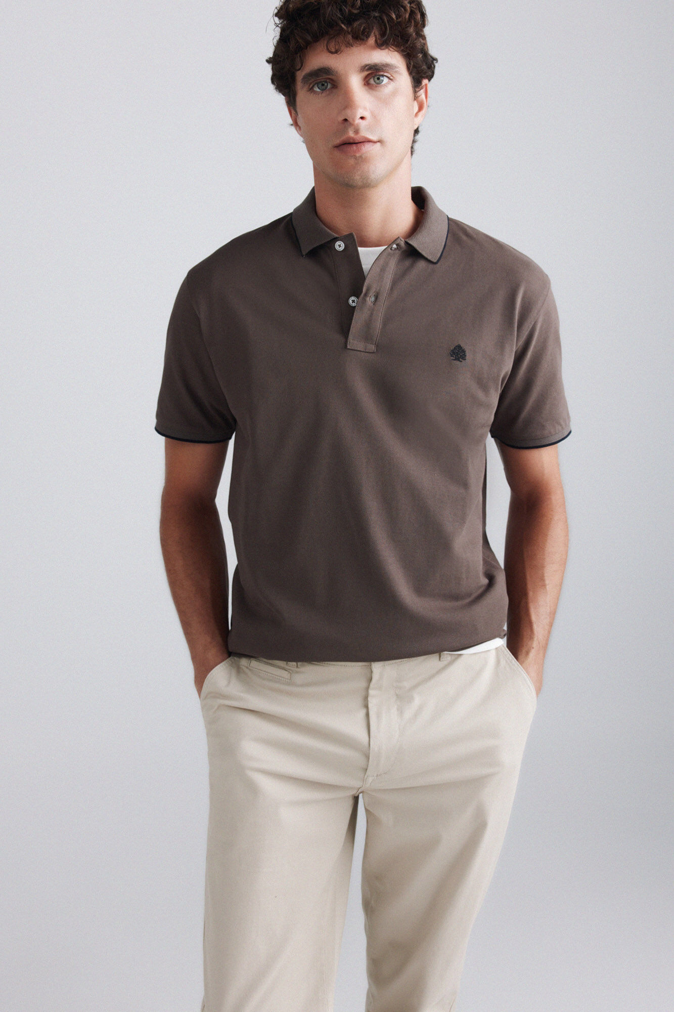 Springfield Polo de piqu&eacute; con contrastes slim fit