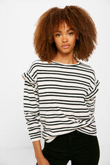 Springfield Playera Chenilla Rayas beige