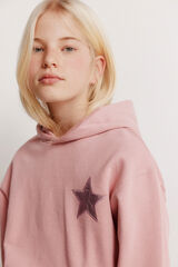 Springfield Kids Sudadera con estrellas foil para ni&ntilde;a rosa
