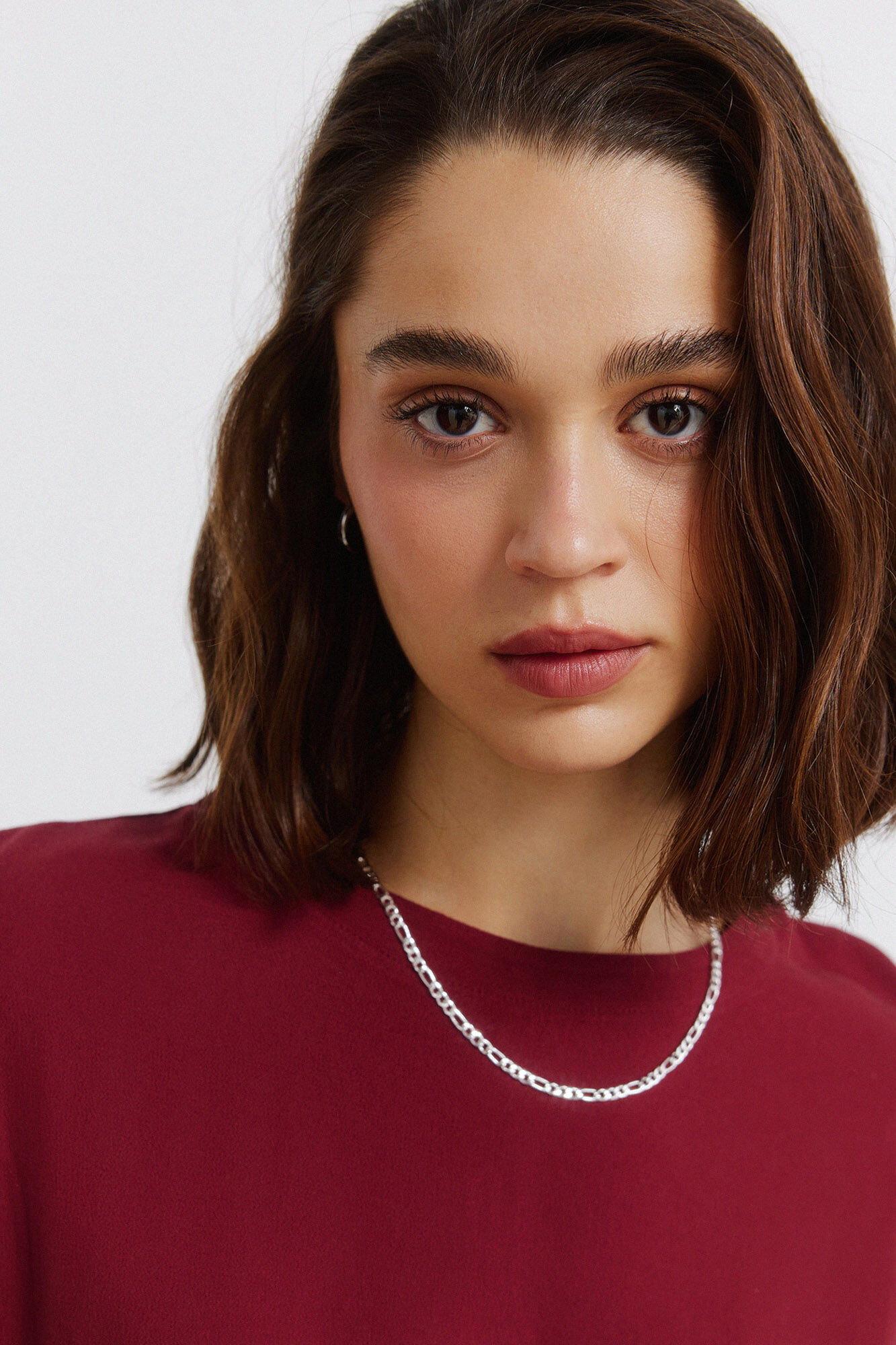 Springfield Playera recta b&aacute;sica lisa p&uacute;rpura