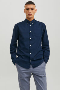 Jack & Jones Camisa oxford de algod&oacute;n