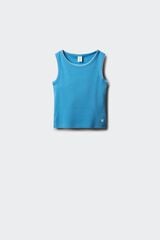 Springfield Kids Top Rib bordado contraste ni&ntilde;a azul indigo