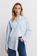 Springfield Camisa oversize de rayas azul