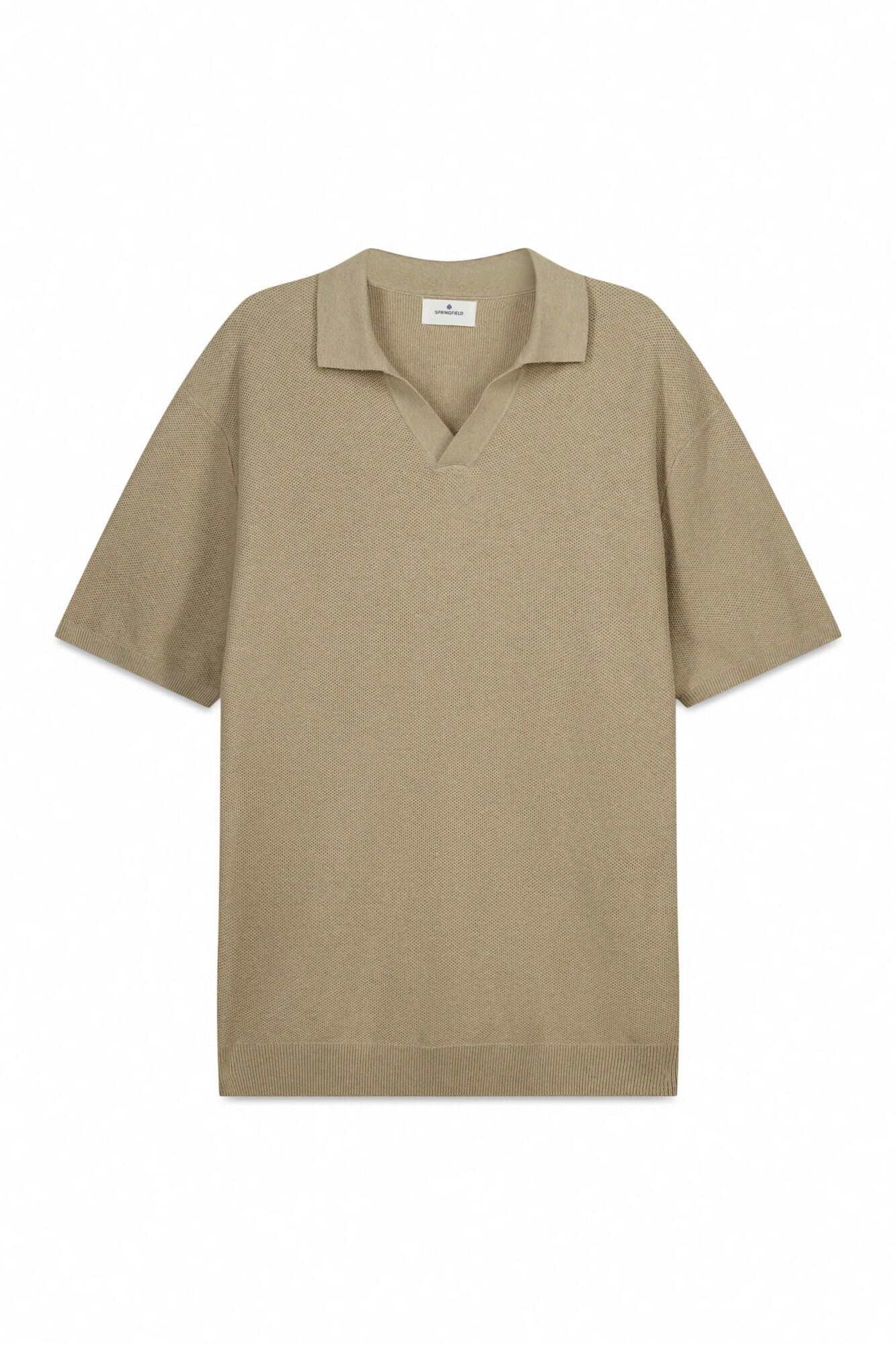 Springfield Polo de tejido caf&eacute;