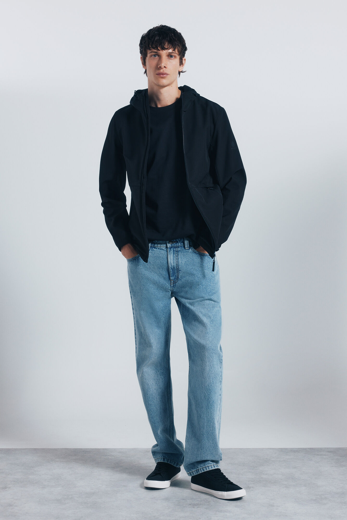 Springfield Parka t&eacute;cnica shoftshell negro