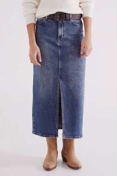Springfield Falda denim midi azul