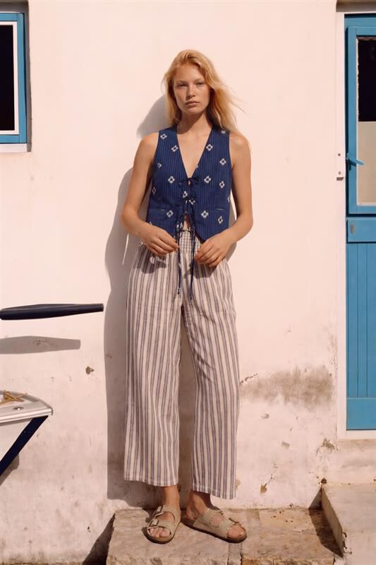 Springfield Pantal&oacute;n ancho de rayas