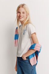 Springfield Kids Playera manga corta rebel para ni&ntilde;a marfil