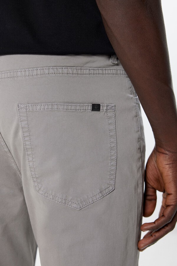 Springfield Pantalón 5 bolsillos ligero color slim lavado gris oscuro