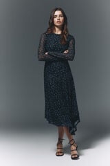 High Spirits Vestido leonado negro