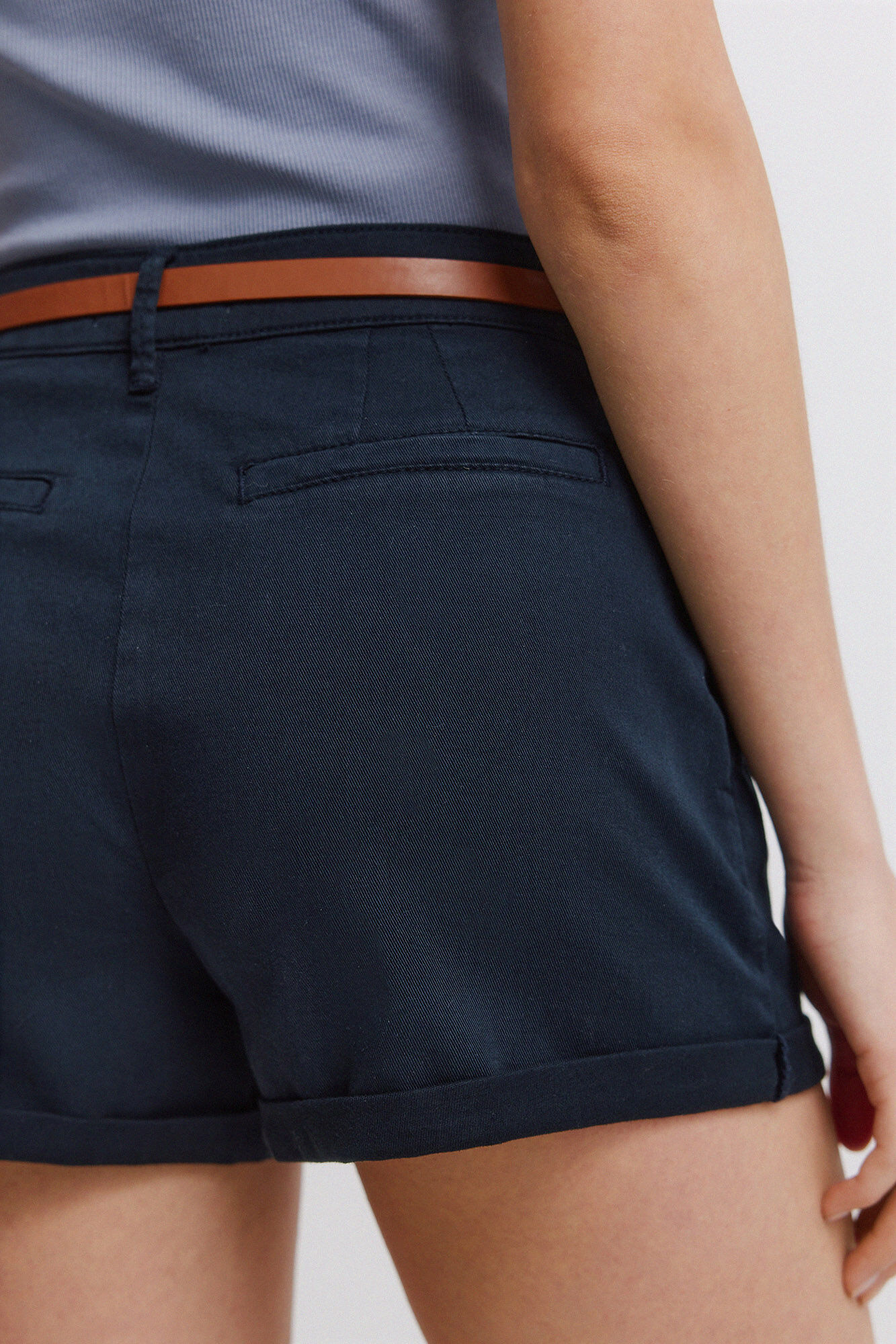 Springfield Short chino de algod&oacute;n azul