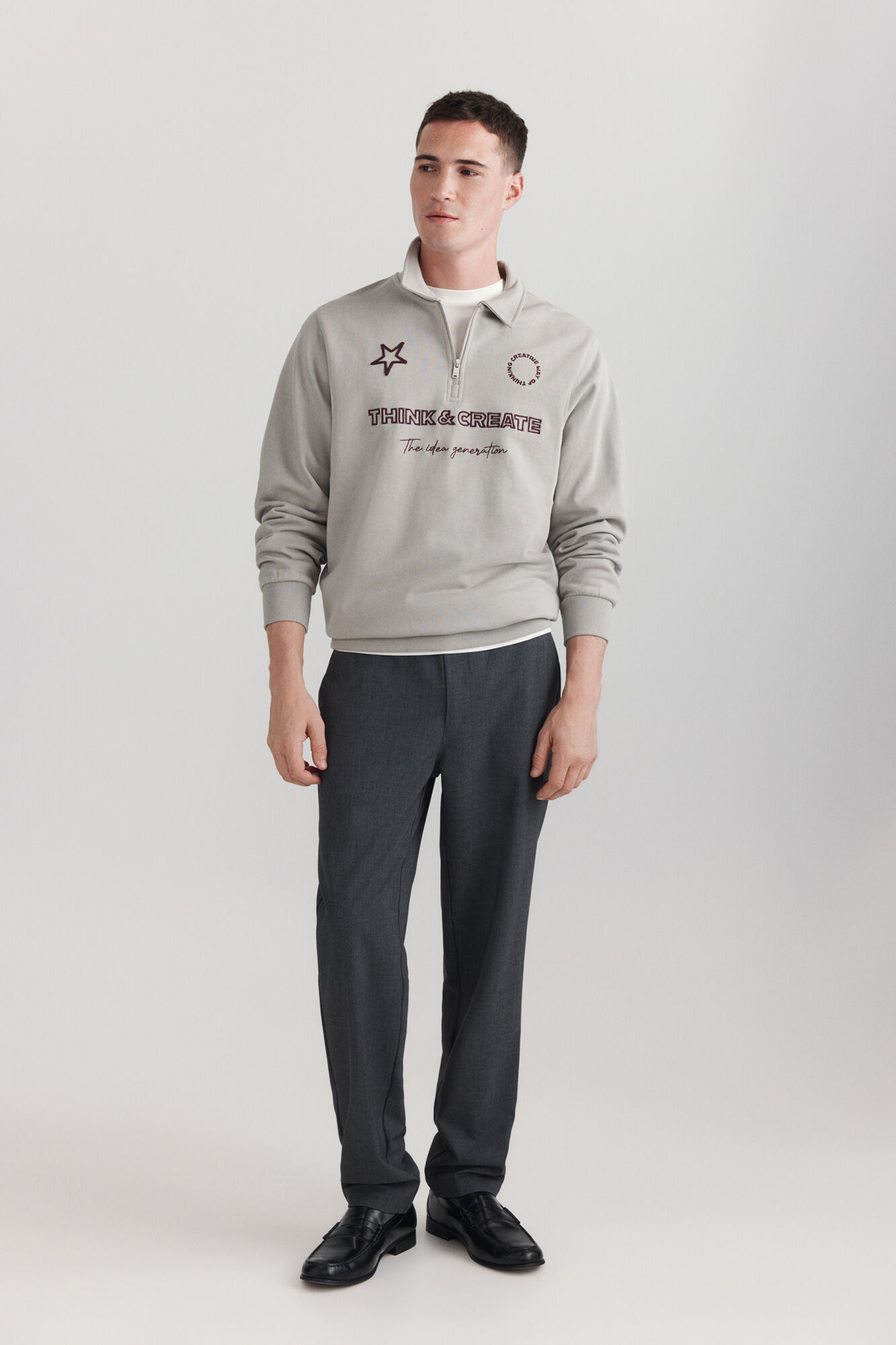 Springfield Sudadera polo think & create gris