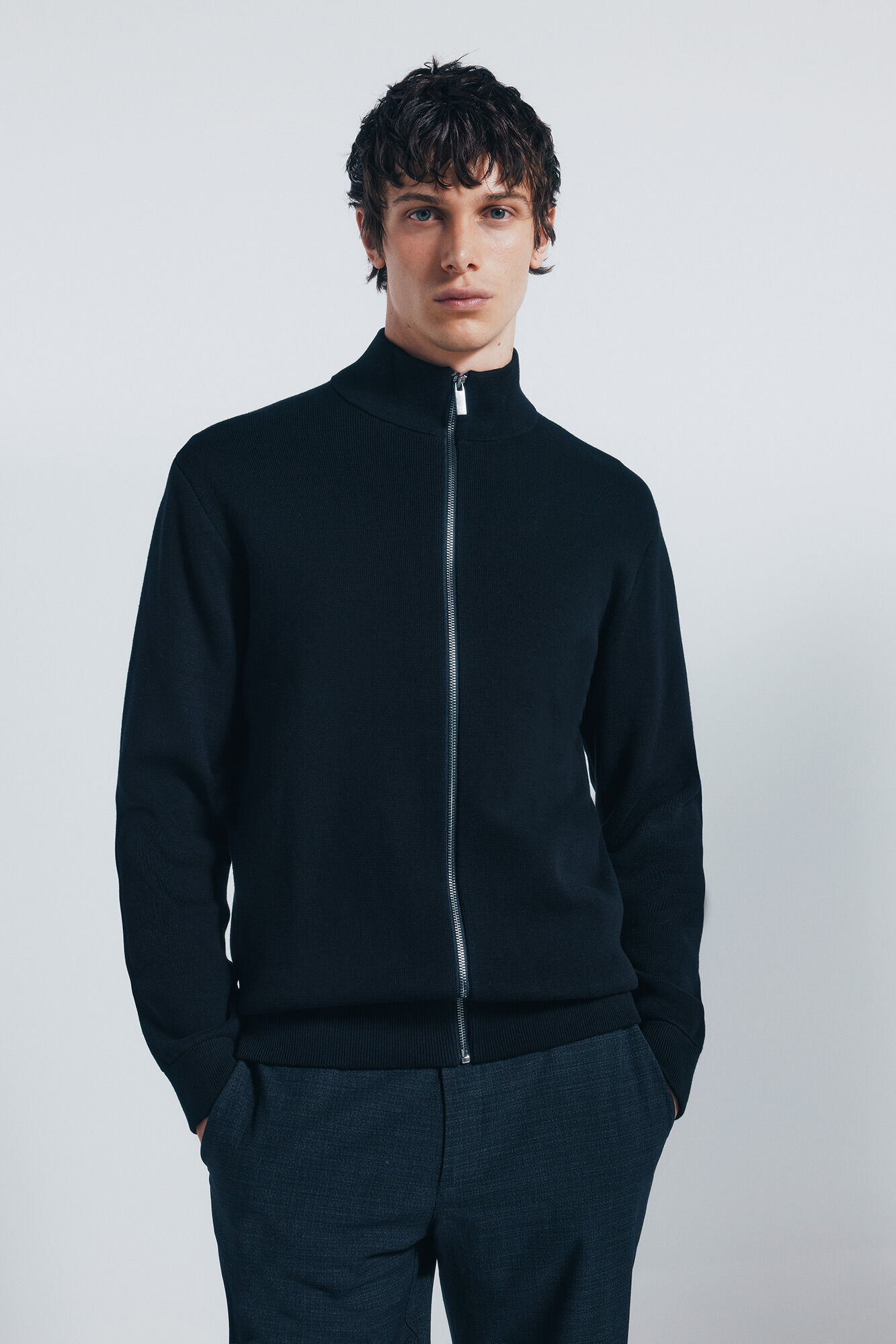 Springfield C&aacute;rdigan con cierre Milano negro