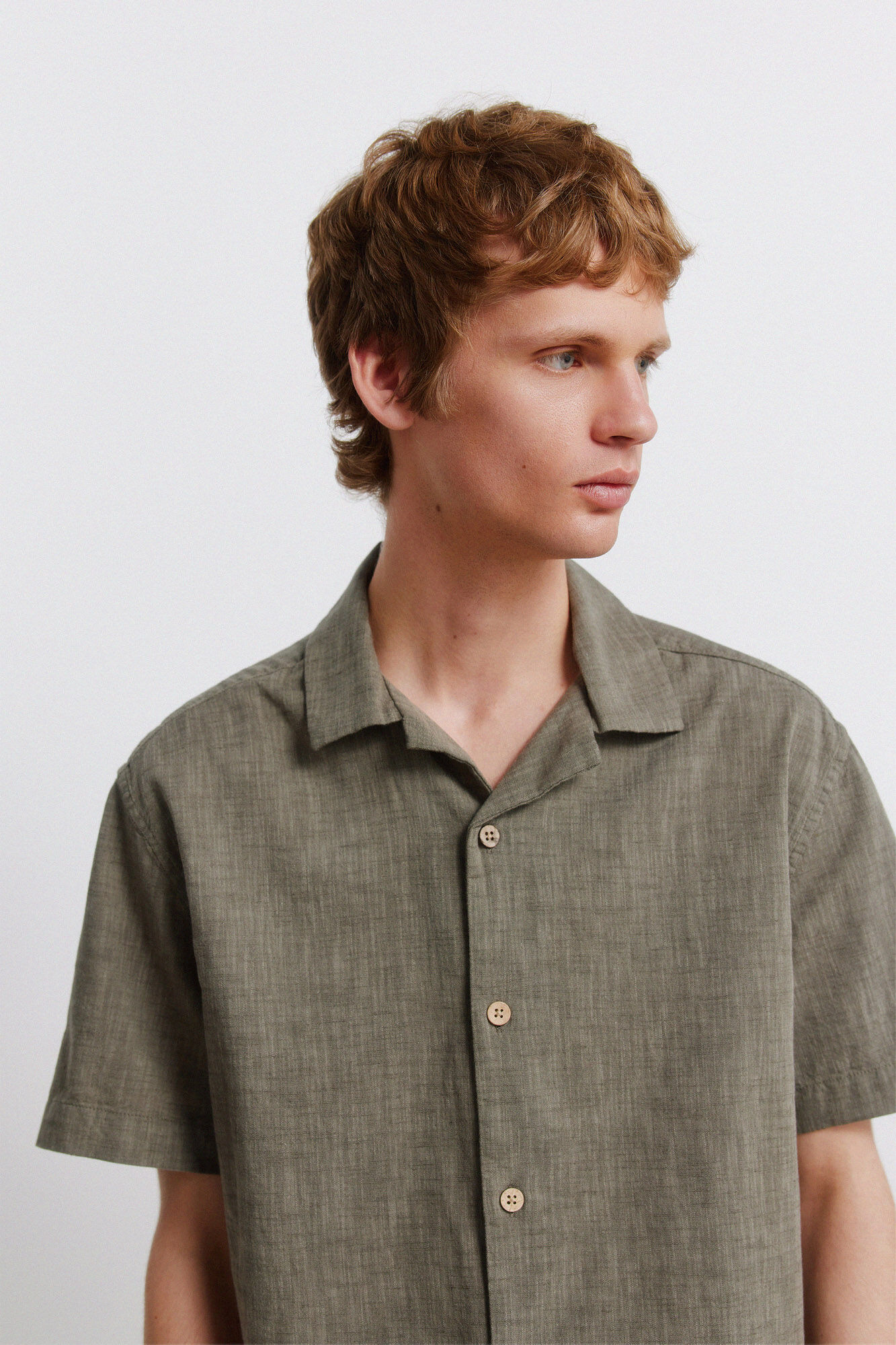 Springfield Camisa bowling de manga corta tipo lino