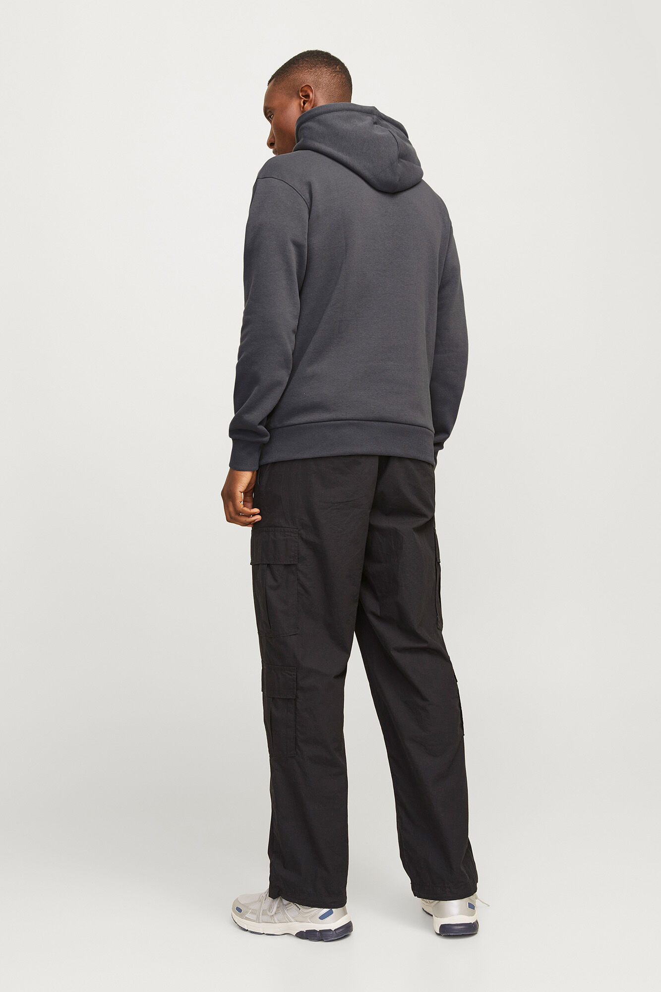 Jack & Jones Sudadera relaxed fit capucha gris