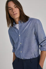 Springfield Camisa pinpoint azul