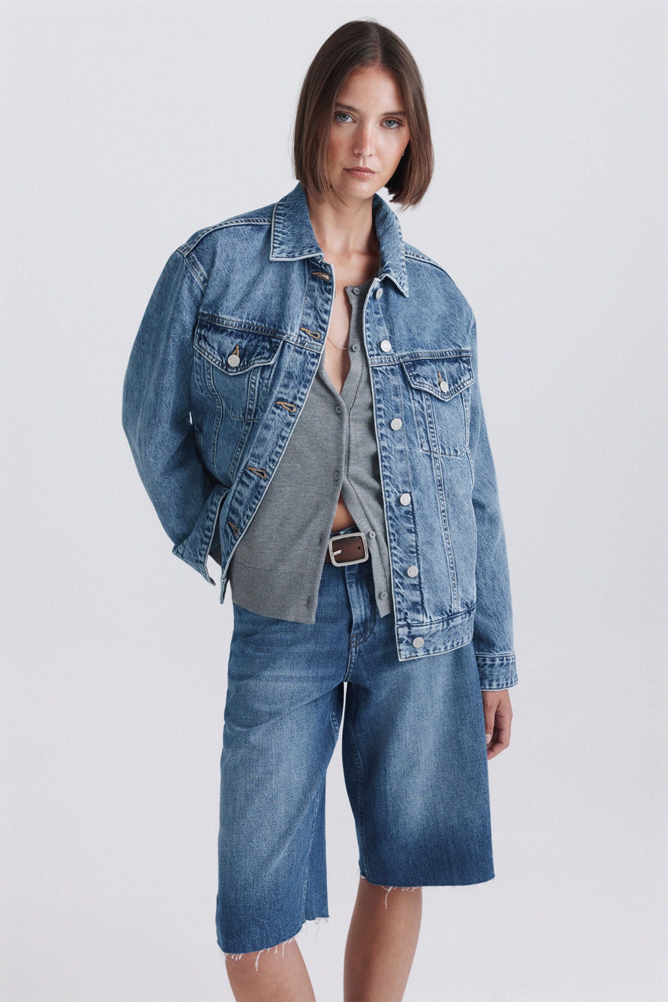 Springfield Chamarra denim oversize azul
