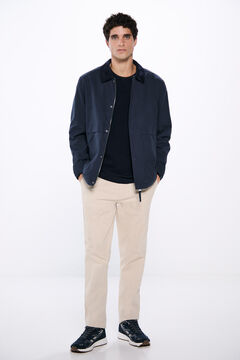 Springfield Pantalón chino slim fit color beige