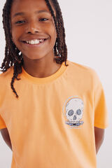 Springfield Camiseta calavera niño naranja