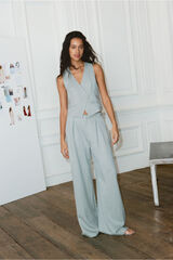 Springfield Pantal&oacute;n ancho plisado verde