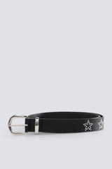 Springfield Cintur&oacute;n de tachas de estrellas negro