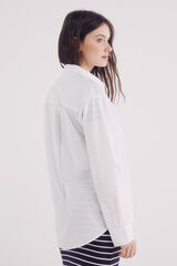 Springfield Camisa oversized popelín natural