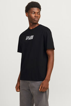 Springfield Playera regular fit logo negro