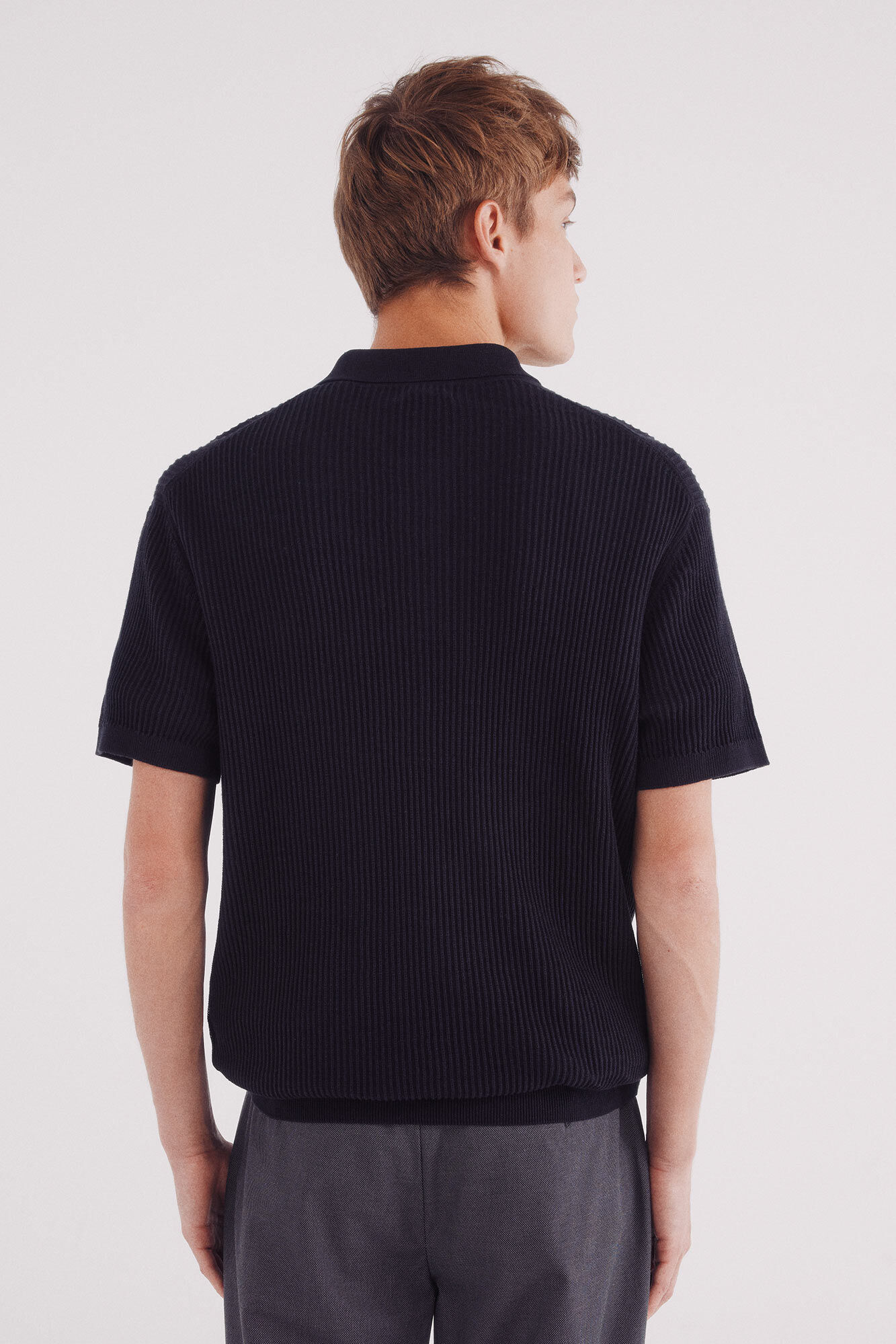 Springfield Su&eacute;ter manga corta estructura cuello polo marino