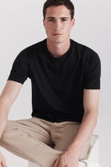 Springfield Playera de aspecto t&eacute;cnico negro