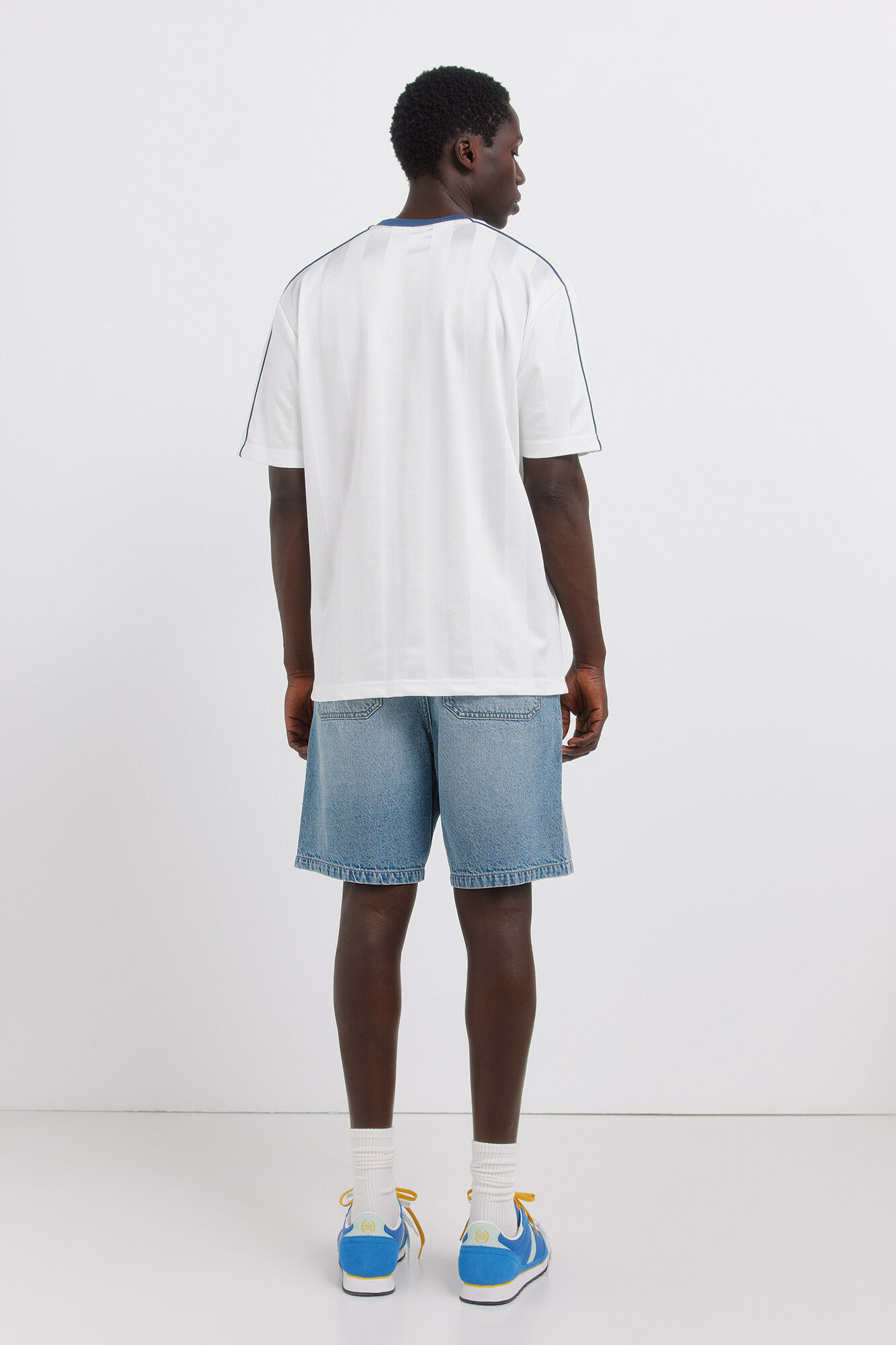 Springfield Bermudas chino de mezclilla straight fit azul