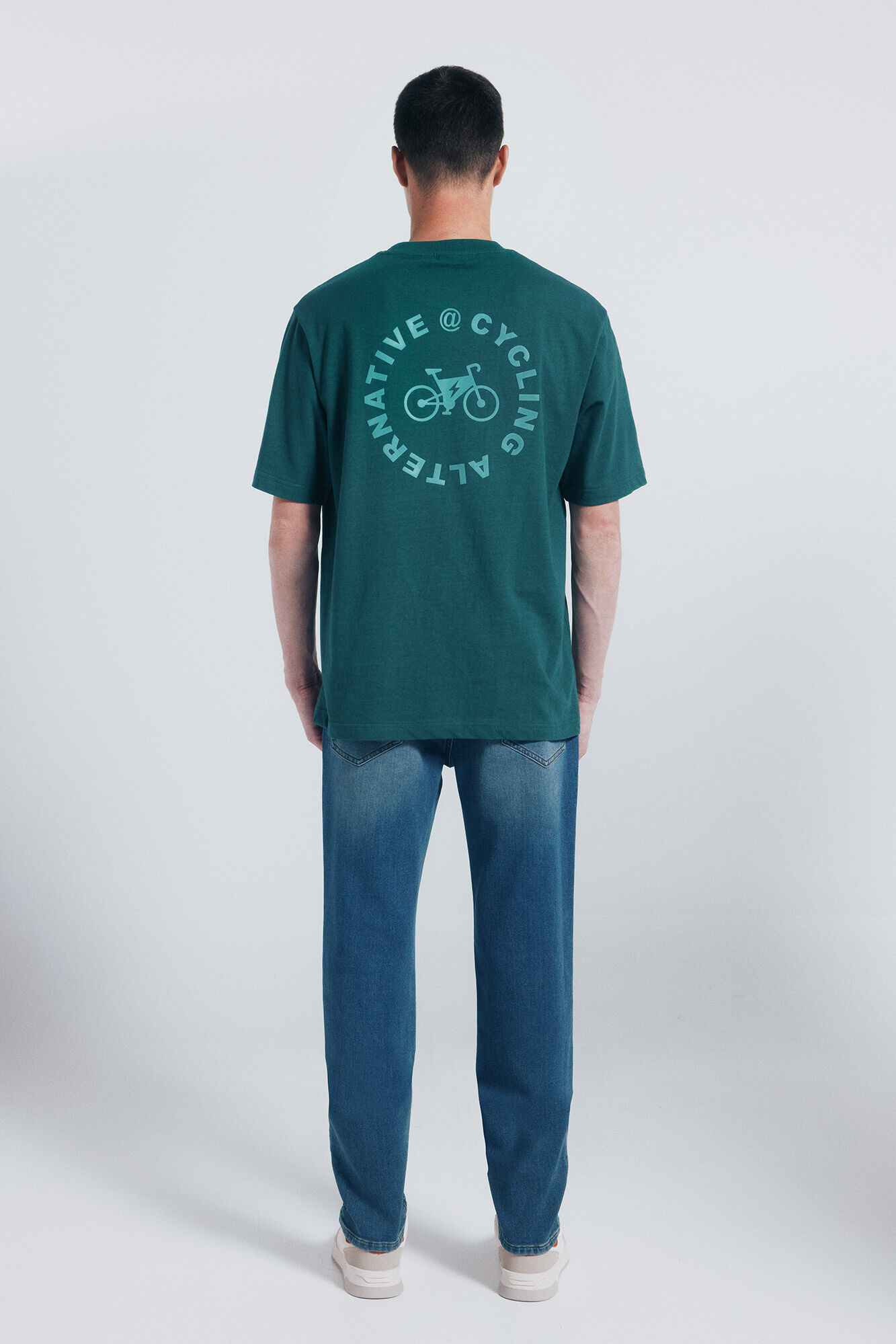 Springfield Jeans de denim de punto te&ntilde;idos y ajustados turquesa