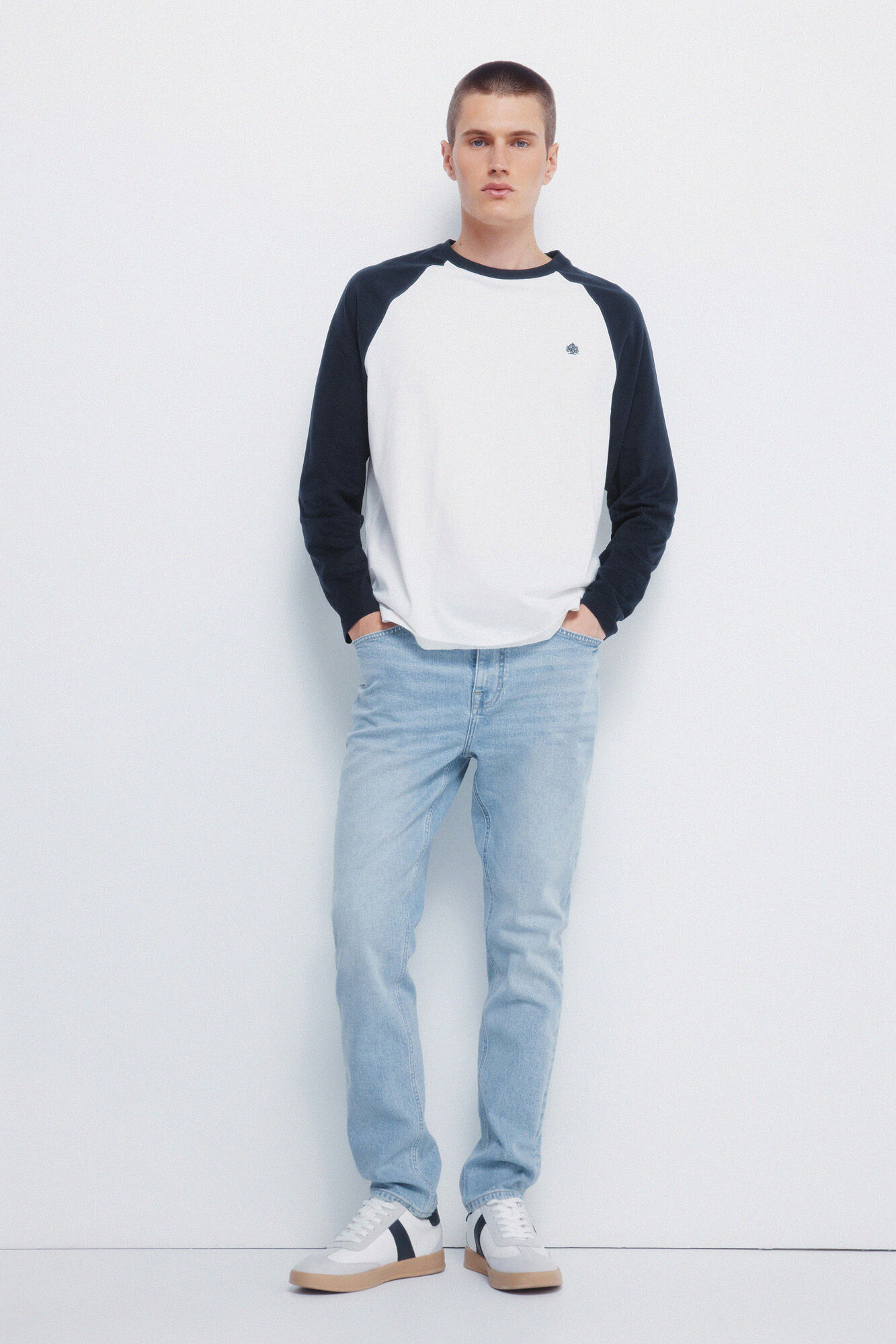 Springfield Jeans ajustados con lavado claro