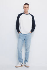 Springfield Jeans ajustados con lavado claro azul indigo