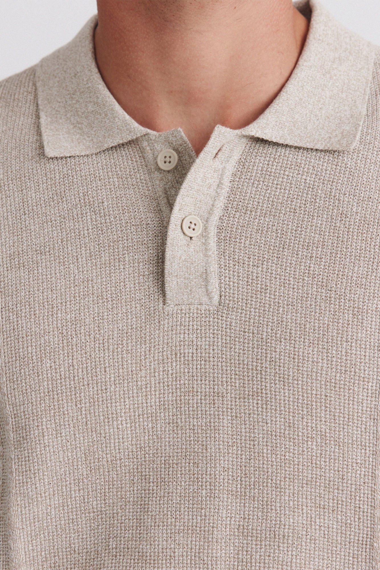 Springfield Polo b&aacute;sico de estructura beige