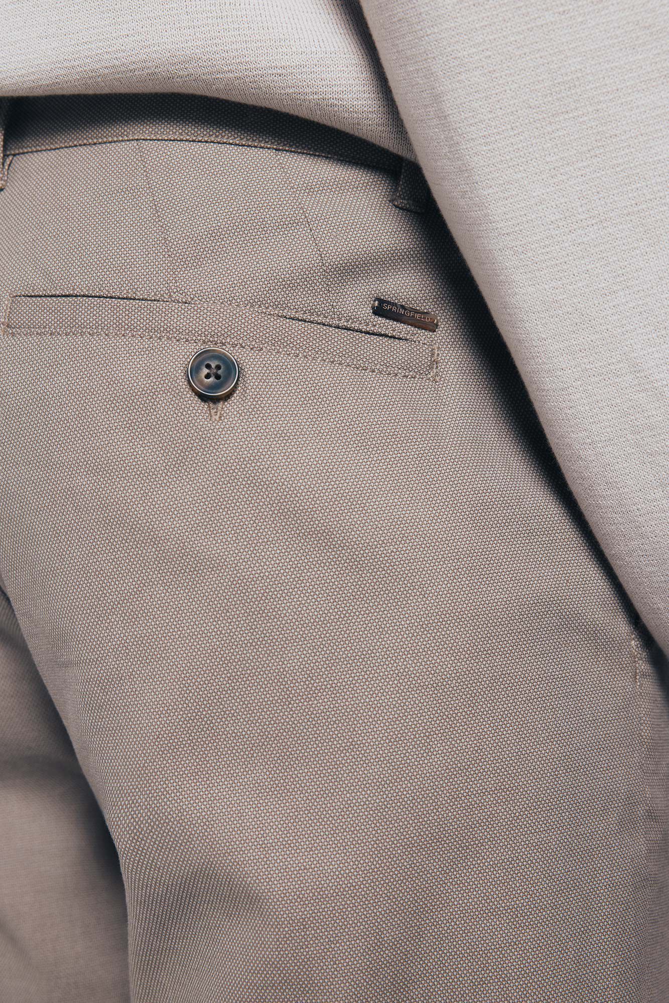 Springfield Pantal&oacute;n chino vestir confort slim fit caf&eacute;