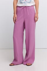 Springfield Pantal&oacute;n jogger wide leg morado/lila