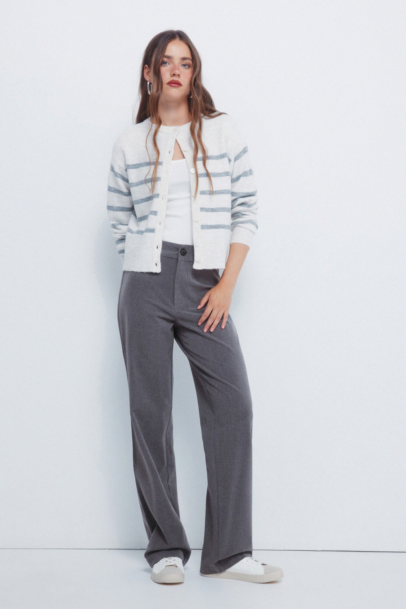 Springfield C&aacute;rdigan botones cuello redondo beige