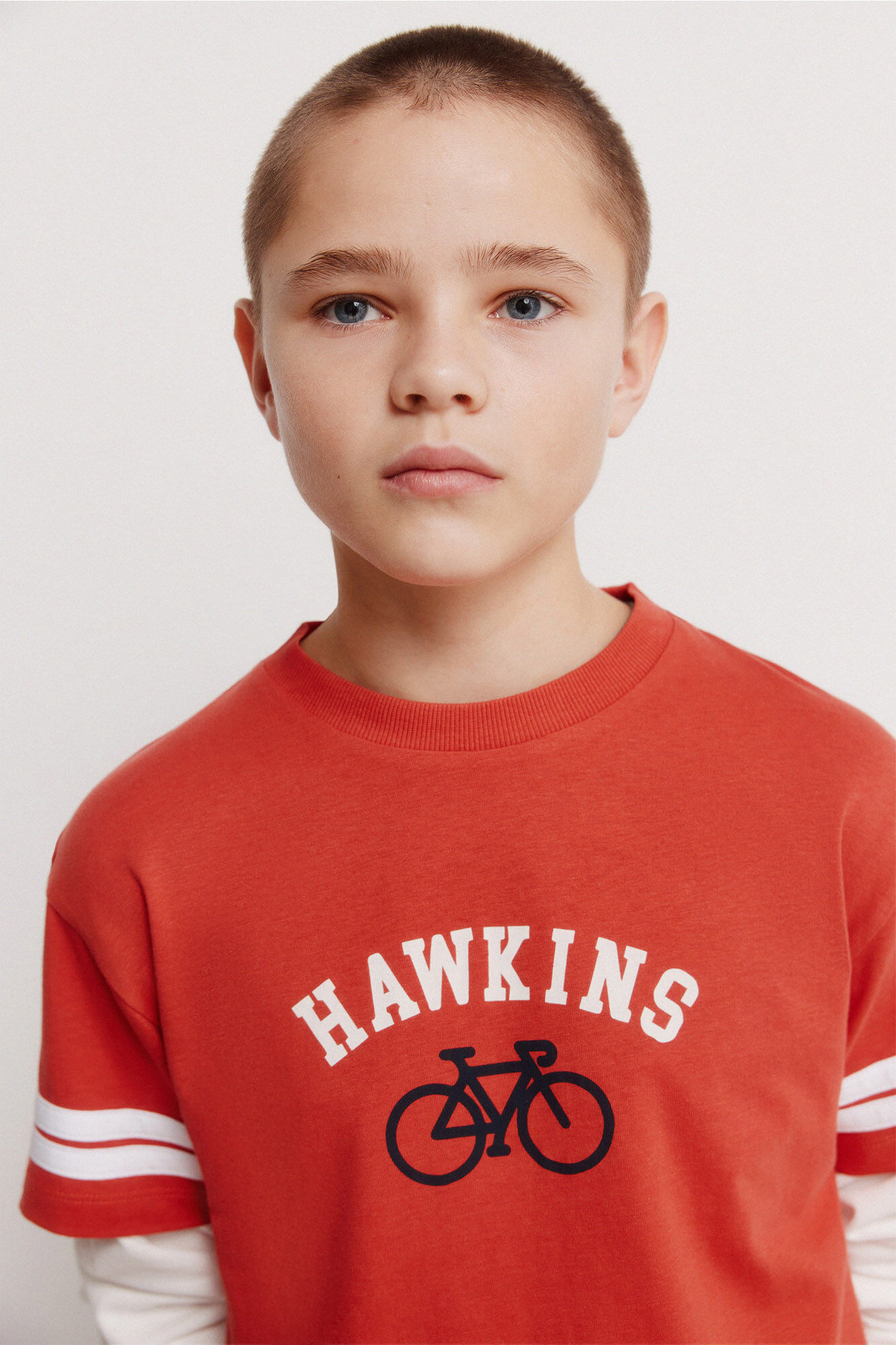 Springfield Kids Playera manga corta a rayas para ni&ntilde;o rojo