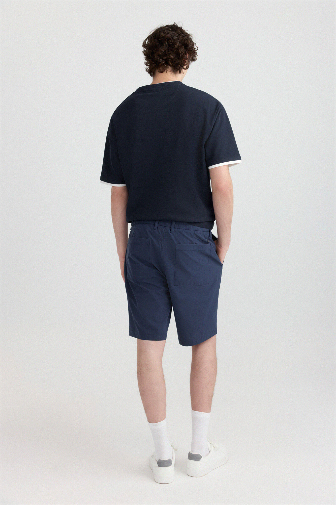 Springfield Bermudas t&eacute;cnicas wide & relaxed fit azul mezcla