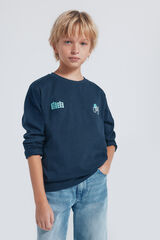 Springfield Kids Camisera manga larga bici Japón niño azul