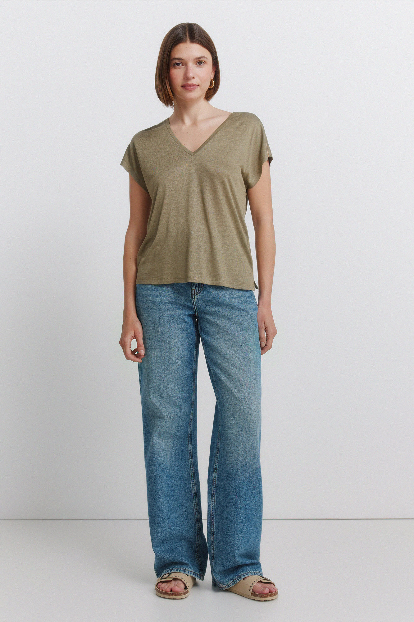 Springfield Playera manga murci&eacute;lago khaki