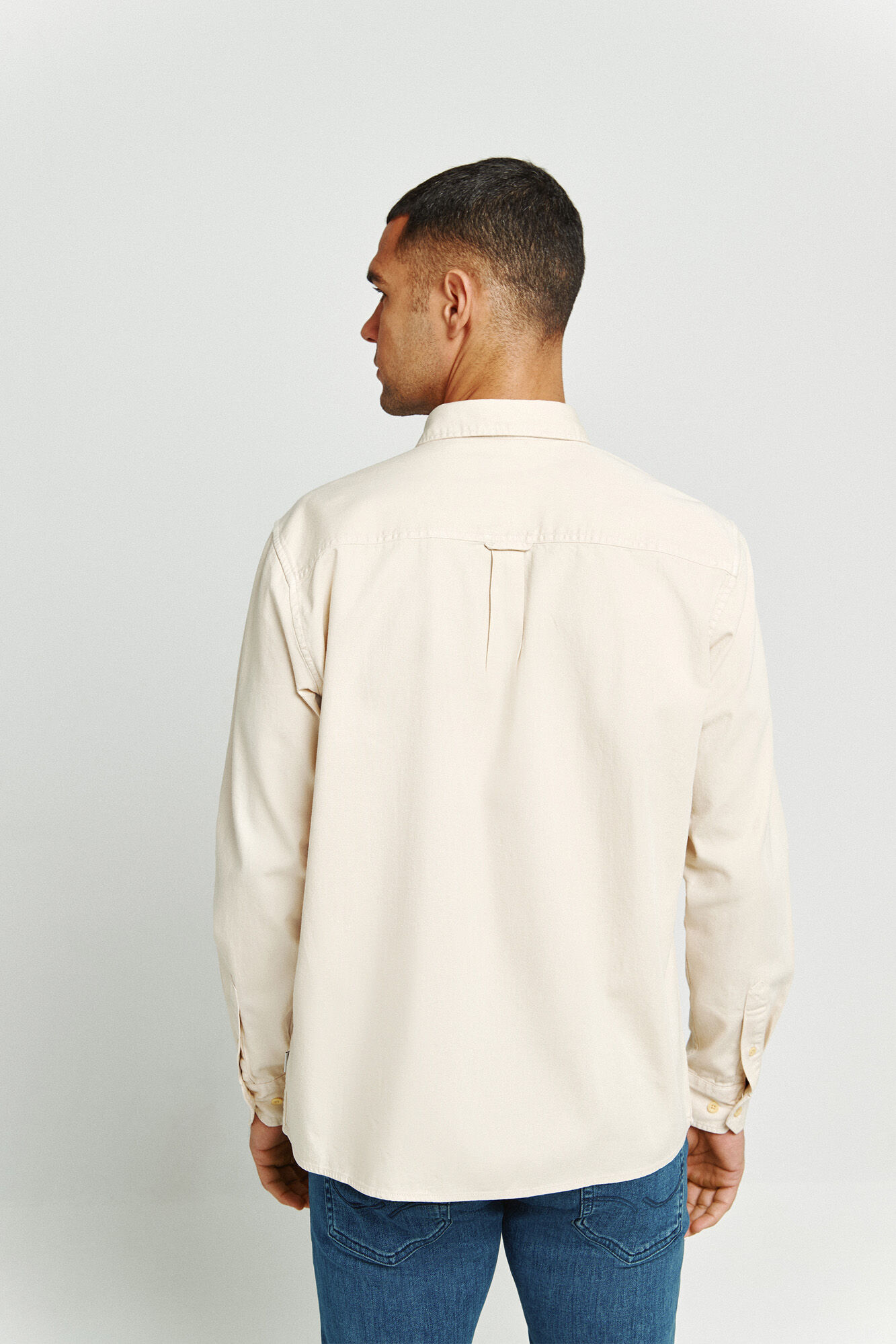 Jack & Jones Camisa de sarga regular fit gris